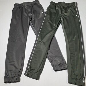 RBX Jogger Pants Boys L 14/16 Green Grey 2 Pack Athletic Track Pants Bundle